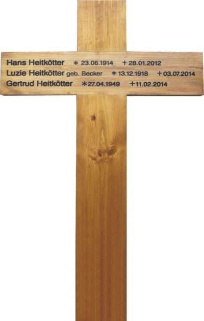 Grabkreuz gefräste Schrift