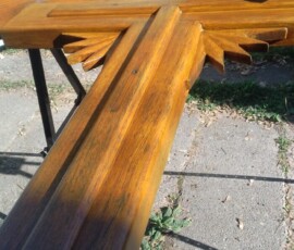 Mehrmaliges Auftragen der farbigen Holzschutzlasur_2 Mehrmaliges Auftragen der farbigen Holzschutzlasur_2